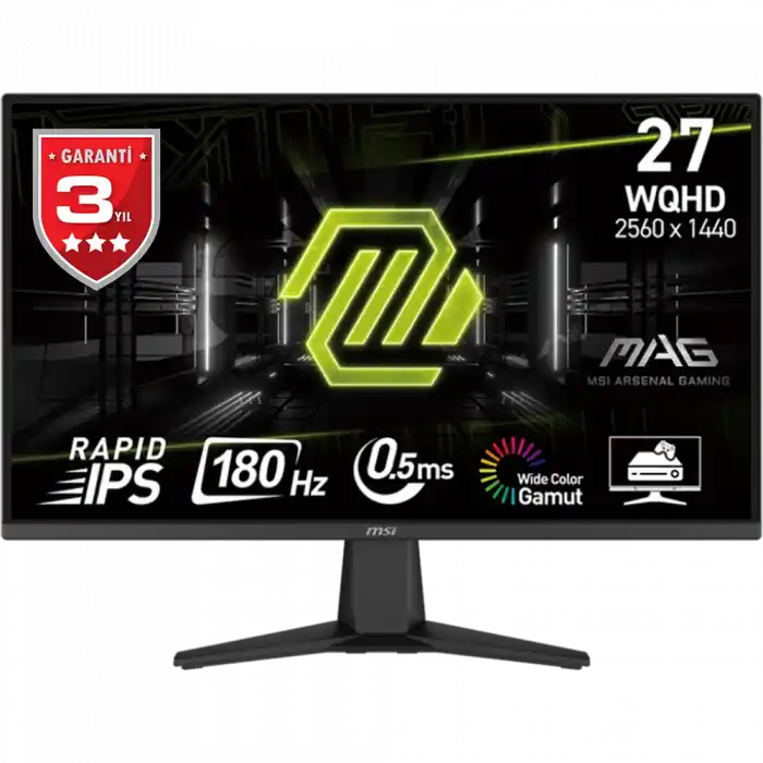 27 MSI MAG 275QF E20 WQHD FLAT RAPID IPS 0.5MS 200HZ  FREESYNC PREMIUM GAMING