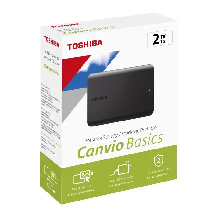 2TB CANVIO BASICS 2.5" USB3.2 G1 TOSHIBA HDTB520EK3AA