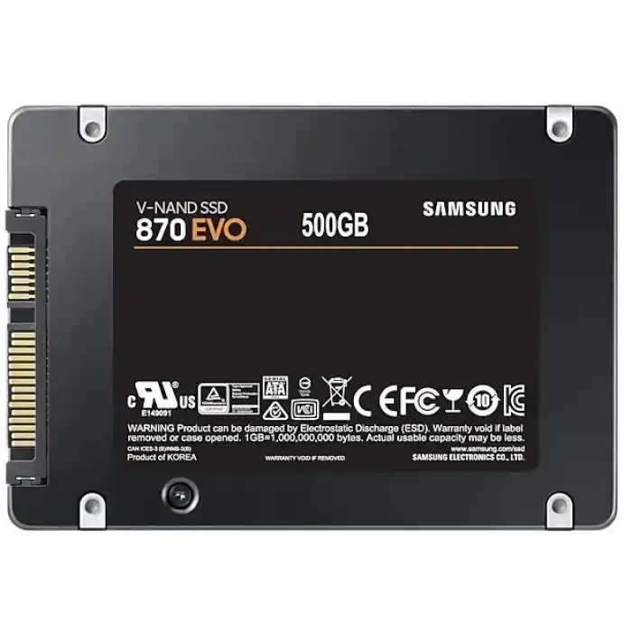 SAMSUNG 500GB 870 560/530MB/s EVO MZ-77E500BW SSD (Resmi Distribütör Garantili)