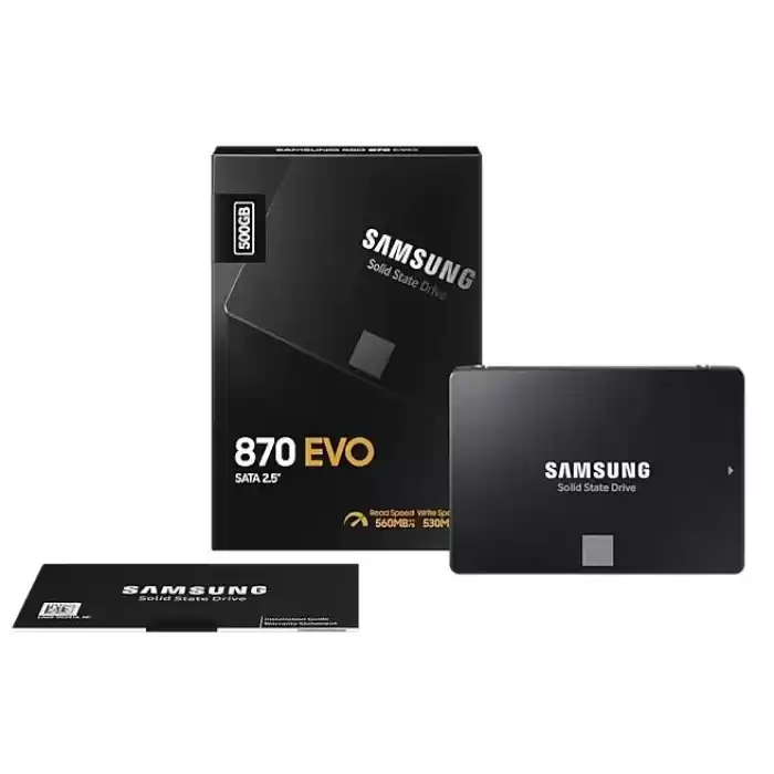 SAMSUNG 500GB 870 560/530MB/s EVO MZ-77E500BW SSD (Resmi Distribütör Garantili)