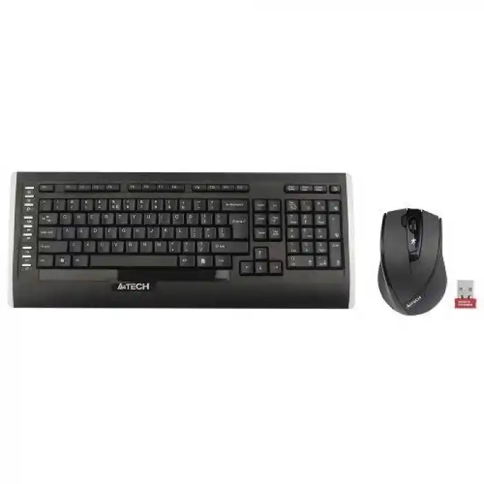 A4 TECH 9300F Q Türkçe Kablosuz Multimedya Siyah Klavye+ Mouse