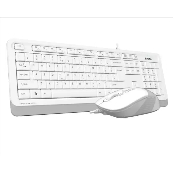 A4 TECH F1010 Q Türkçe USB Multimedya Beyaz 1600dpi Klavye+ Mouse