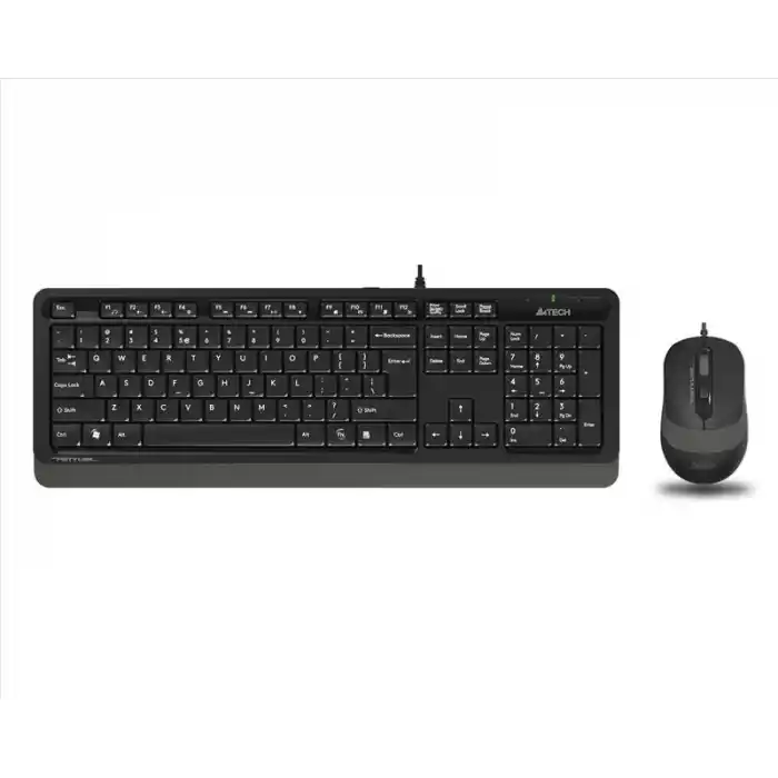 A4 TECH F1010 Q Türkçe USB Multimedya Gri 1600dpi Klavye+ Mouse