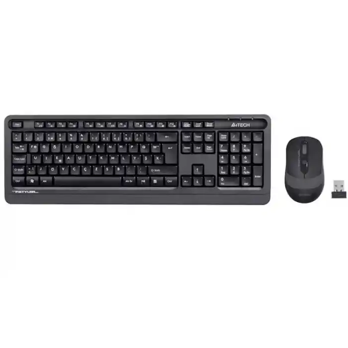 A4 TECH FG1010 F Türkçe Kablosuz (F KLAVYE) Gri 2000dpi Klavye+ Mouse
