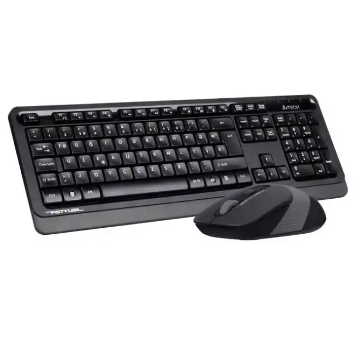 A4 TECH FG1010 F Türkçe Kablosuz (F KLAVYE) Gri 2000dpi Klavye+ Mouse