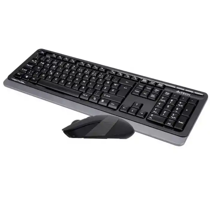 A4 TECH FG1010 F Türkçe Kablosuz (F KLAVYE) Gri 2000dpi Klavye+ Mouse
