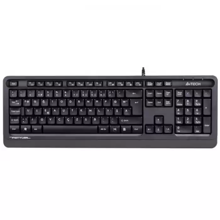 A4 TECH FK10 F USB Multimedya Siyah-Gri Klavye