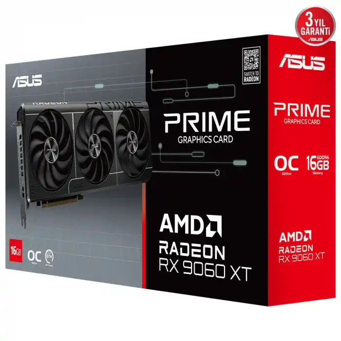ASUS PRIME-RX9060XT-O16G AMD RADEON 128BIT 16G VGA