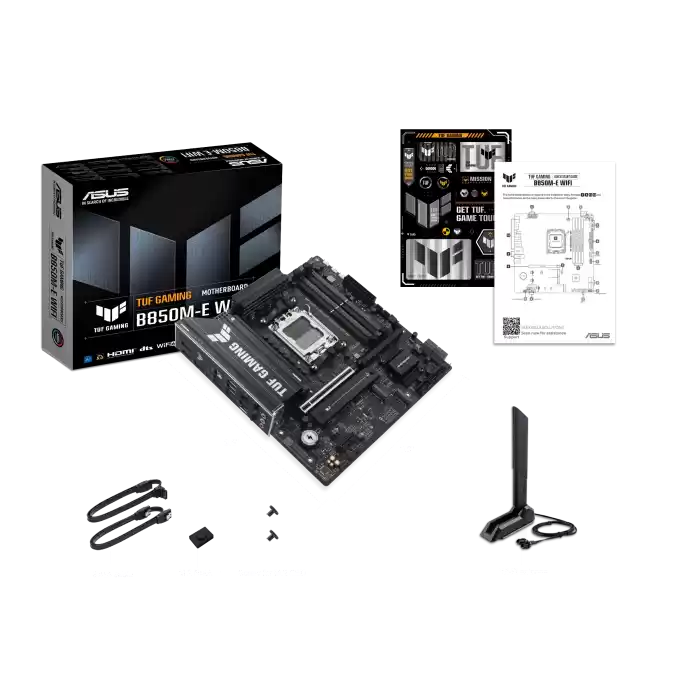 ASUS TUF GAMING B850M-E WIFI B850M DDR5 (Vga Yok) GLan 2.5G mATX HD DP TYP-C M2 WIFI BT AM5 AMD Anakart