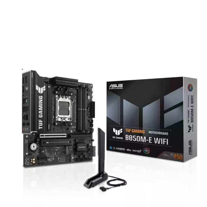 ASUS TUF GAMING B850M-E WIFI B850M DDR5 (Vga Yok) GLan 2.5G mATX HD DP TYP-C M2 WIFI BT AM5 AMD Anakart