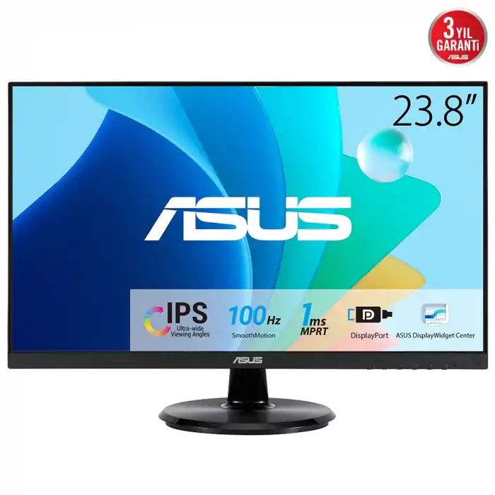 ASUS VA24DQFR 23.8 LED IPS 1ms 100Hz 1920x1080 FullHD VGA HDMI DP Multimedya (VESA) Siyah Monitör