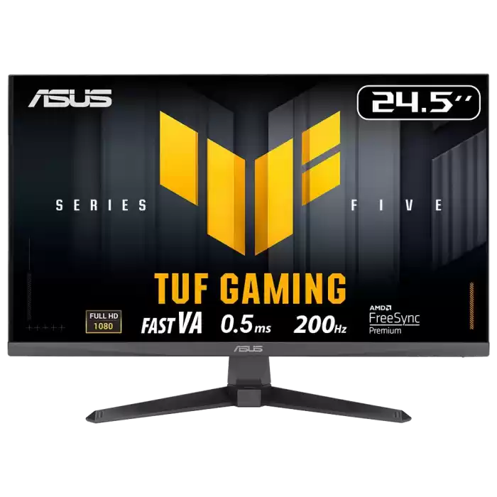 ASUS VG257Q5A TUF GAMING 24.5 LED 1ms 200Hz 1920x1080 FullHD 2xHDMI DP Multimedya (Vesa) Free Pre ELMB Siyah Monitör
