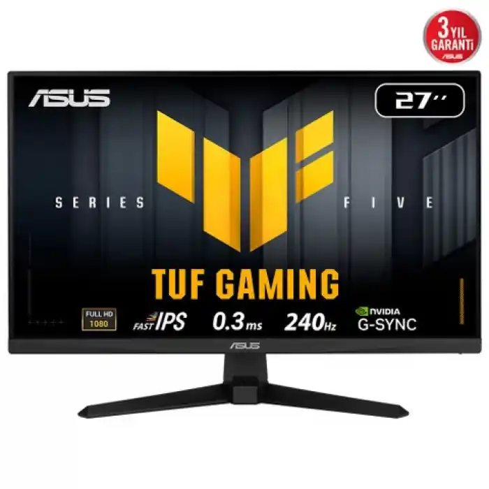 ASUS VG279QM5A TUF Gaming 27 LED IPS 0.3ms 240Hz 1920x1080 FullHD 2x HDMI 1xDP Multimedya (Vesa) FreeSync Premium, ELMB