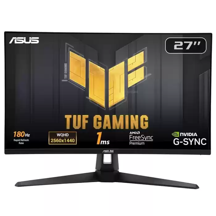 ASUS VG27AQ3A TUF Gaming 27 LED IPS 1ms 180Hz 2560x1440 QHD 2xHDMI DP Multimedya (Vesa) AMD Free. Pre. G-SYNC Siyah Mon