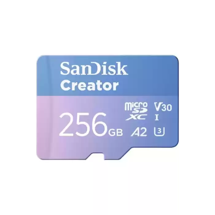 Creator 256GB 190/130MB/s microSDXC UHS-I A2 V30 Adaptörlü Hafıza Kartı SDSQXAV-256G-IN6MS