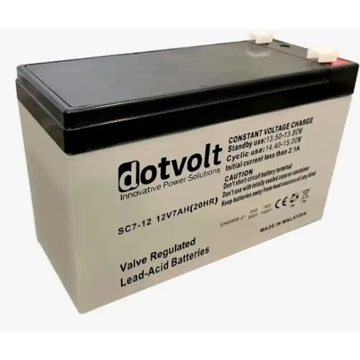 DOTVOLT SC 7 12V 7AH Kuru Tip UPS+Güvenlik Aküsü
