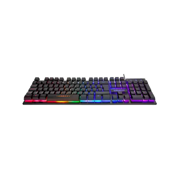 Everest KB-24 Siyah Rainbow Q Membrane Oyuncu Klavyesi