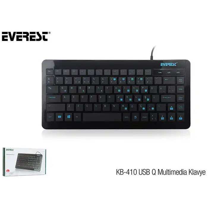 EVEREST KB-410 Q USB Mini Siyah Klavye