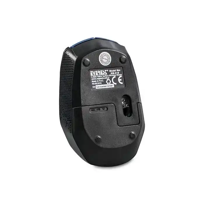EVEREST KM-218 USB Kablosuz 2.4Ghz Mavi Kumaş Yüzey Mouse