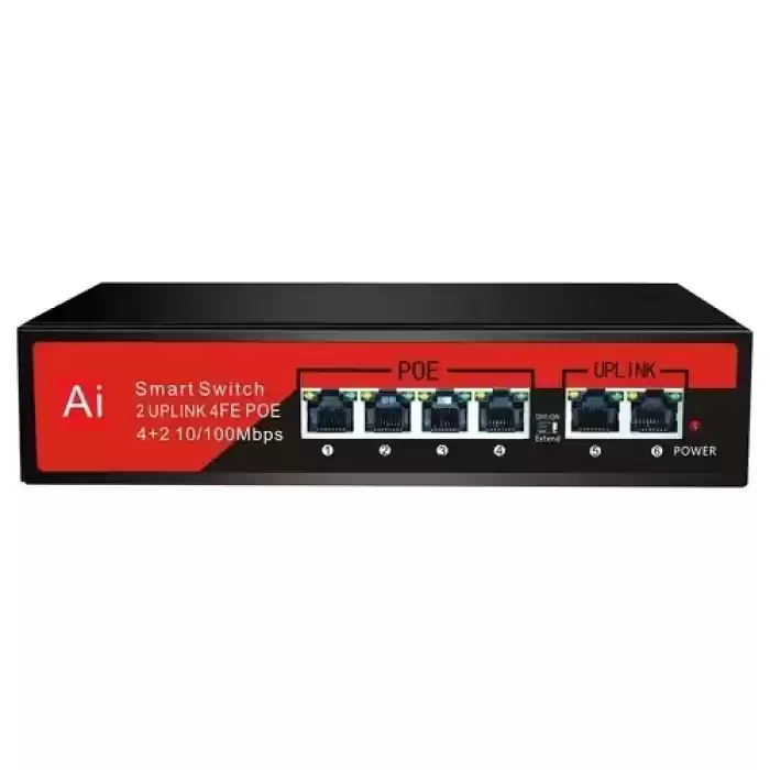 EZCOOL EZ-04PSE 4PORT 4FE+2FE MEGABIT POE SWITCH 65W