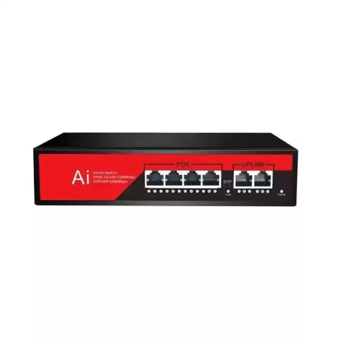 EZCOOL EZ-04PSF-FG 4PORT 4GE+2GE F.GIGABIT POE SWITCH 65W