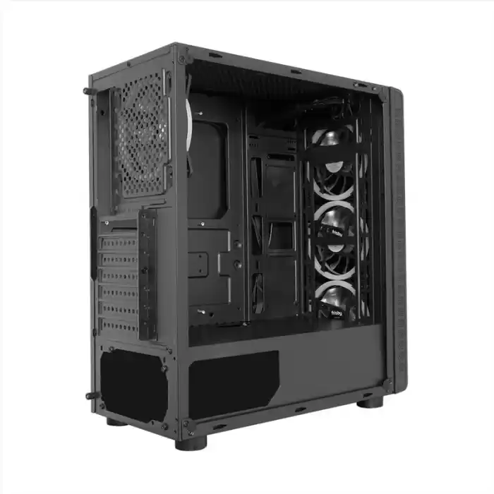 FRISBY FC-9320G 600w 80+ Siyah Dual-Ring RGB Fan Mid Tower ATX Kasa
