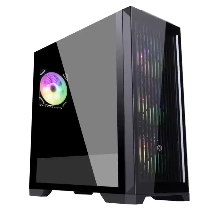 FRISBY FC-9455G VETRO 850W 80+ Bronze Siyah Dual-Ring RGB Fan Mid Tower ATX Kasa