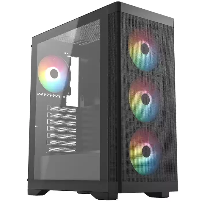 FRISBY FC-9480G 600w 80+ Siyah RGB Fan Mid Tower ATX Kasa