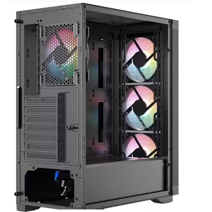 FRISBY FC-9480G 600w 80+ Siyah RGB Fan Mid Tower ATX Kasa