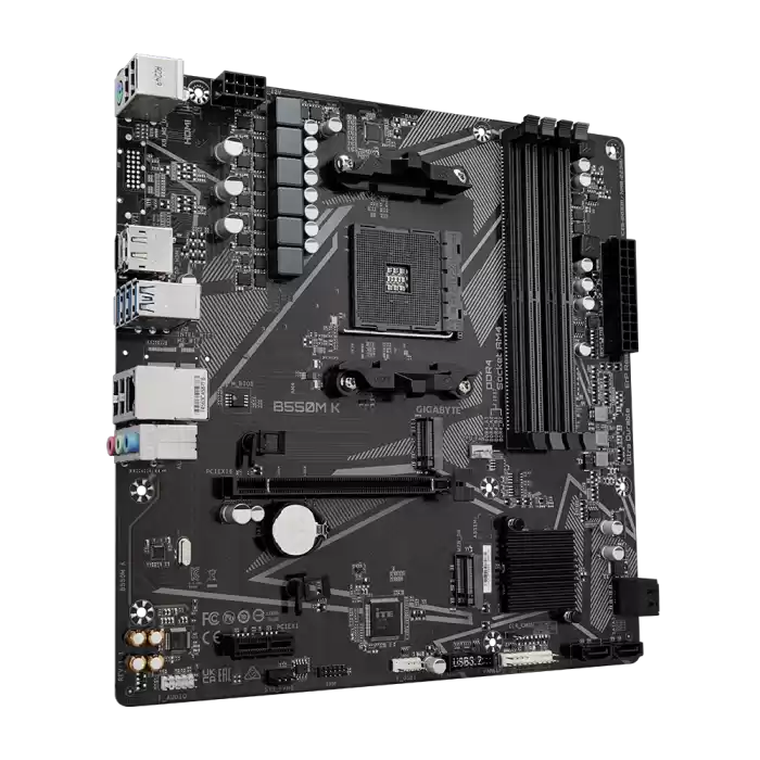 GIGABYTE B550M K DDR4 4733MHz(OC) HDMI M.2 DP mATX AM4
