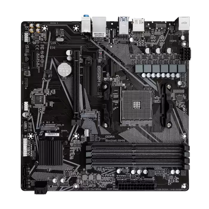 GIGABYTE B550M K DDR4 4733MHz(OC) HDMI M.2 DP mATX AM4