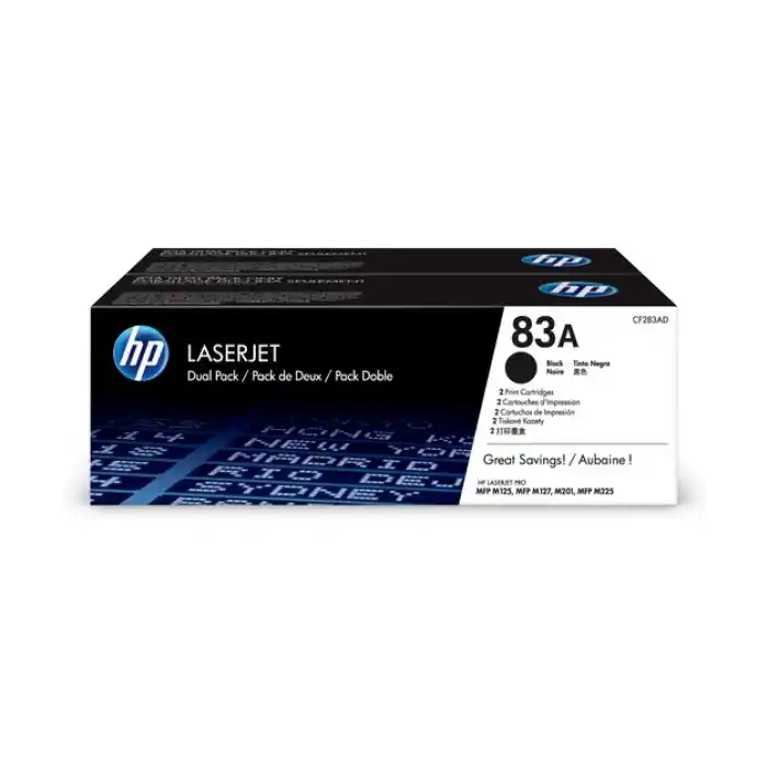 HP CF283AF 2li Paket Black Toner Kartuş (83A)