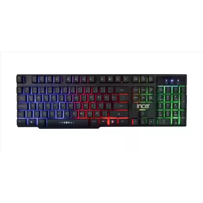 INCA IKG-449 Türkçe USB RAINBOW EFECT MEKANİK HİSLİ Siyah Oyuncu Klavye