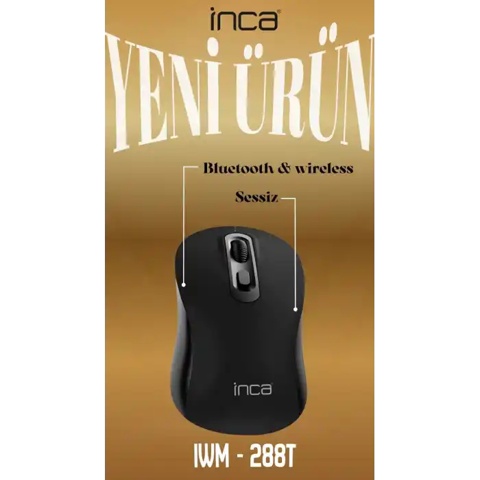 INCA IWM-288T Bluetooth & 2.4G Kablosuz siyah Ergonomic Design Silent 