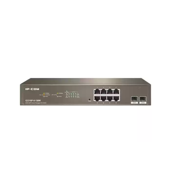 IP-COM G3310P-8-150W 8GE PoE Port (150W), 2xSFP Yönetilebilir Switch