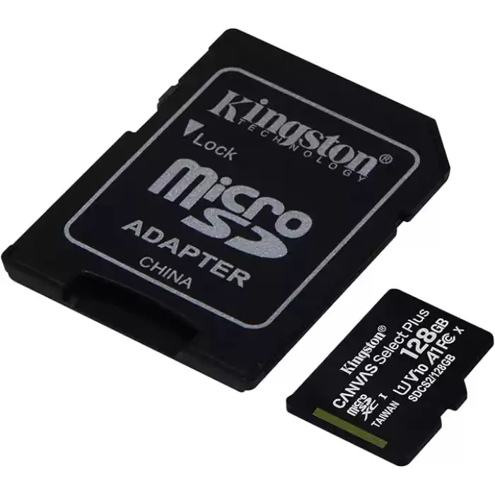 KINGSTON 128GB Class10 UHS-I SDXC Canvas Select Plus microSD Hafıza