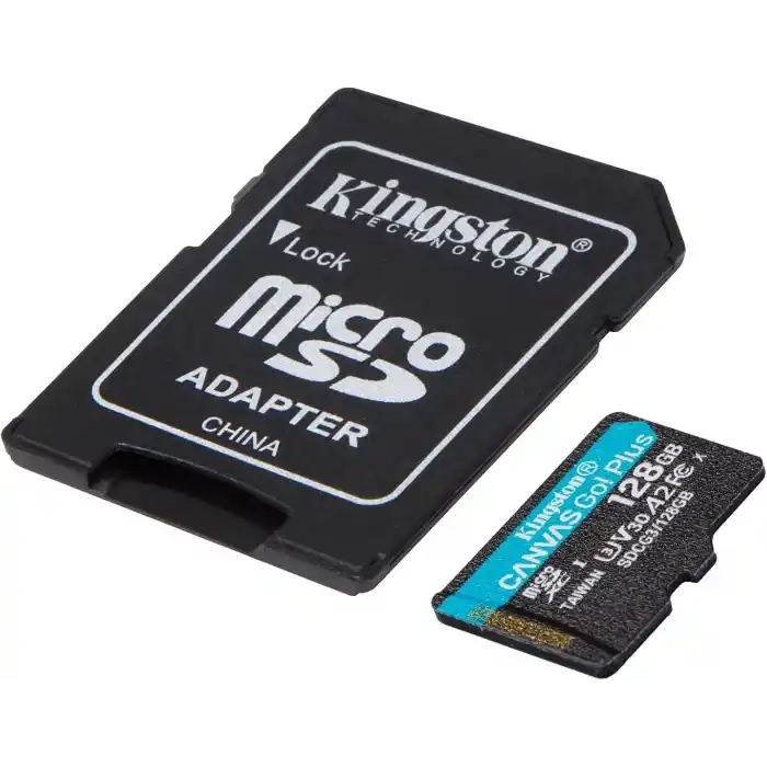 Kingston Canvas Go Plus SDCG3/128GB Class10 UHS-I U3 A2 V30 128 GB Micro SD Kart