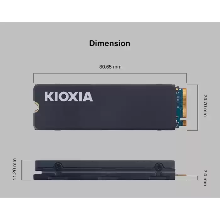 Kioxia Exceria Heatsink LSC11K1T02G8 1TB Gen4x4 62