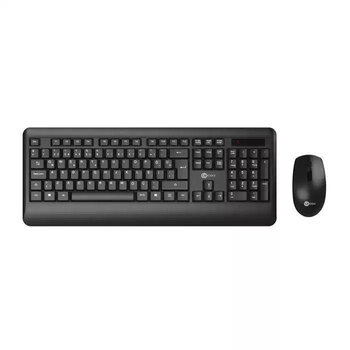 LECOO KW202 SİYAH KABLOSUZ KLAVYE & MOUSE SET