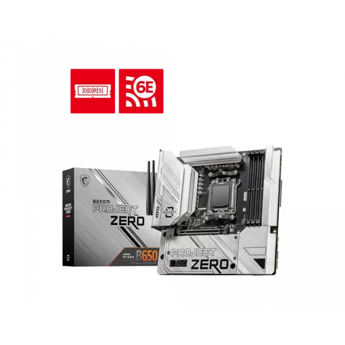 MSI B650M PROJECT ZERO AM5 DDR5 7600MHZ