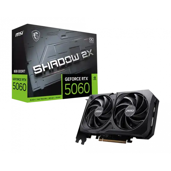 MSI GEFORCE RTX 5060 TI 8G SHADOW 2X OC GDDR7 128B DX12 PCIE 5.0 X16 (3XDP 1XHDMI)