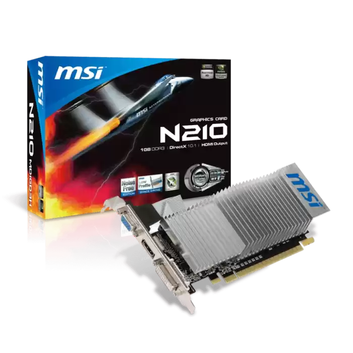 MSI N210-1GD3/LP 64Bit 1GB DDR3 VGA DVI HDMI 64B