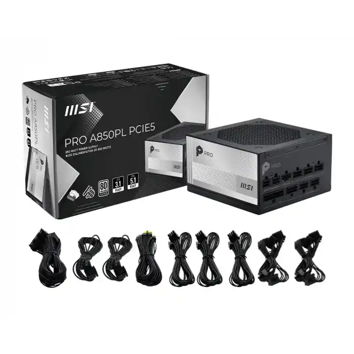 MSI PRO A850PL PCIE5 850W 80+ PLATINUM PSU