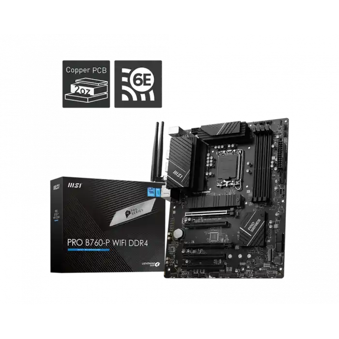 MSI PRO B760-P WIFI DDR4 5333MHZ(OC) DDR4 HDMI DP M.2 1700p