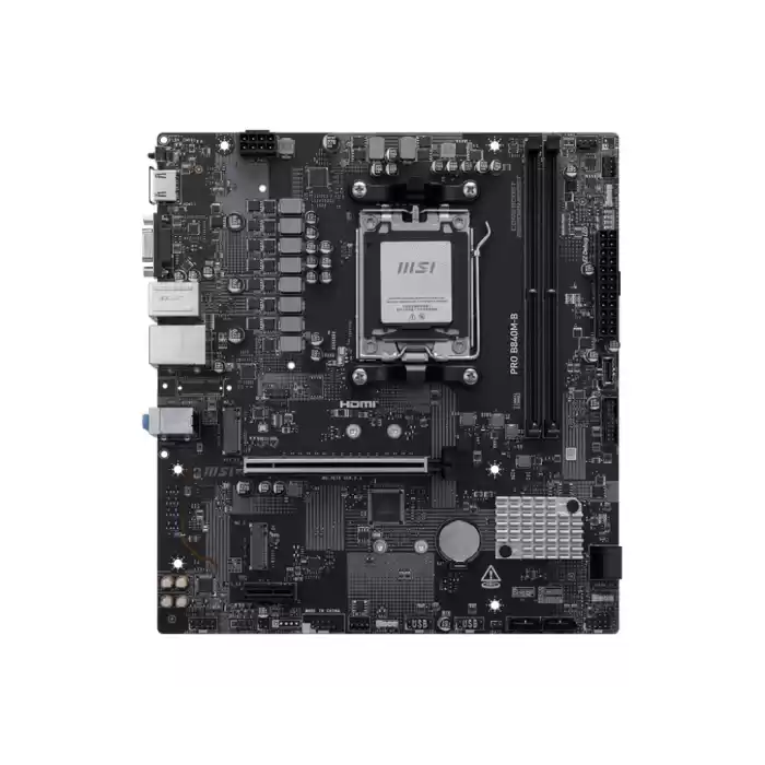 MSI PRO B840M-B AM5 DDR5 8000MHZ(OC) HDMI VGA 2X M.2 USB 5 GBS 2.5G LAN MATX