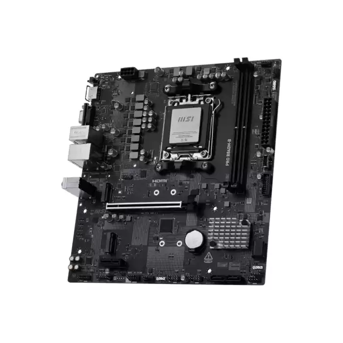 MSI PRO B840M-B AM5 DDR5 8000MHZ(OC) HDMI VGA 2X M.2 USB 5 GBS 2.5G LAN MATX