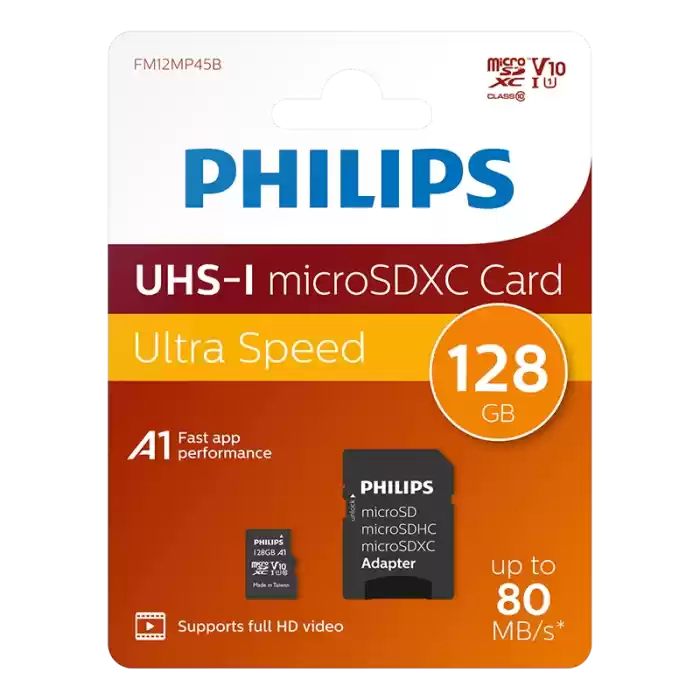 PHILIPS 128GB MICRO SDXC 80 MB/S C10 FM12MP45B/00