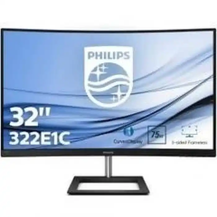 PHILIPS 322E1C ELine 31.5 Curved (Kavisli) 4ms 75Hz 1920x1080 FullHD VGA HDMI DP (VESA) Siyah Monitör