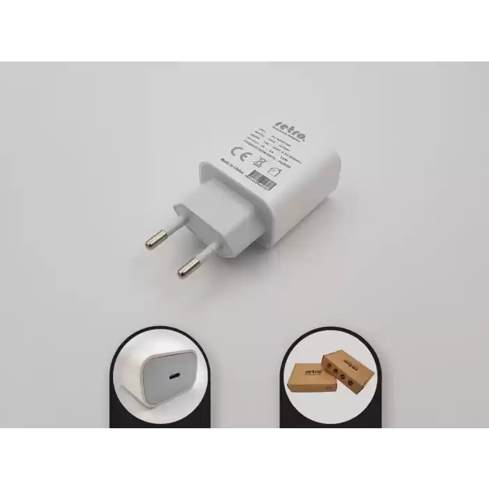 RETRO 5V 3A 15W USB-C (Type C) Hızlı Şarj Adaptörü