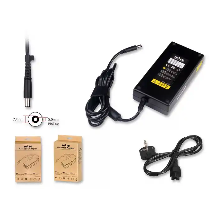 RETRO Dell 240W Pinli Uç Notebook Adaptör RNA-DL11